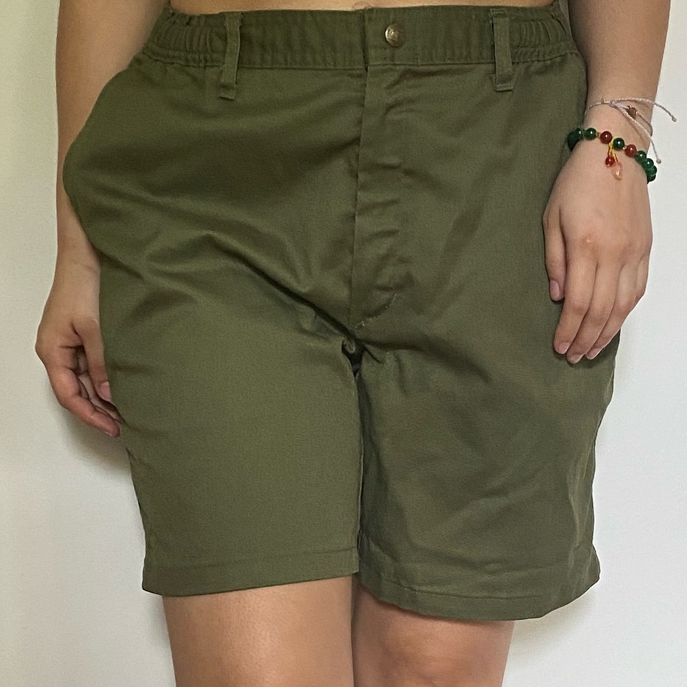 Green boys scout shorts